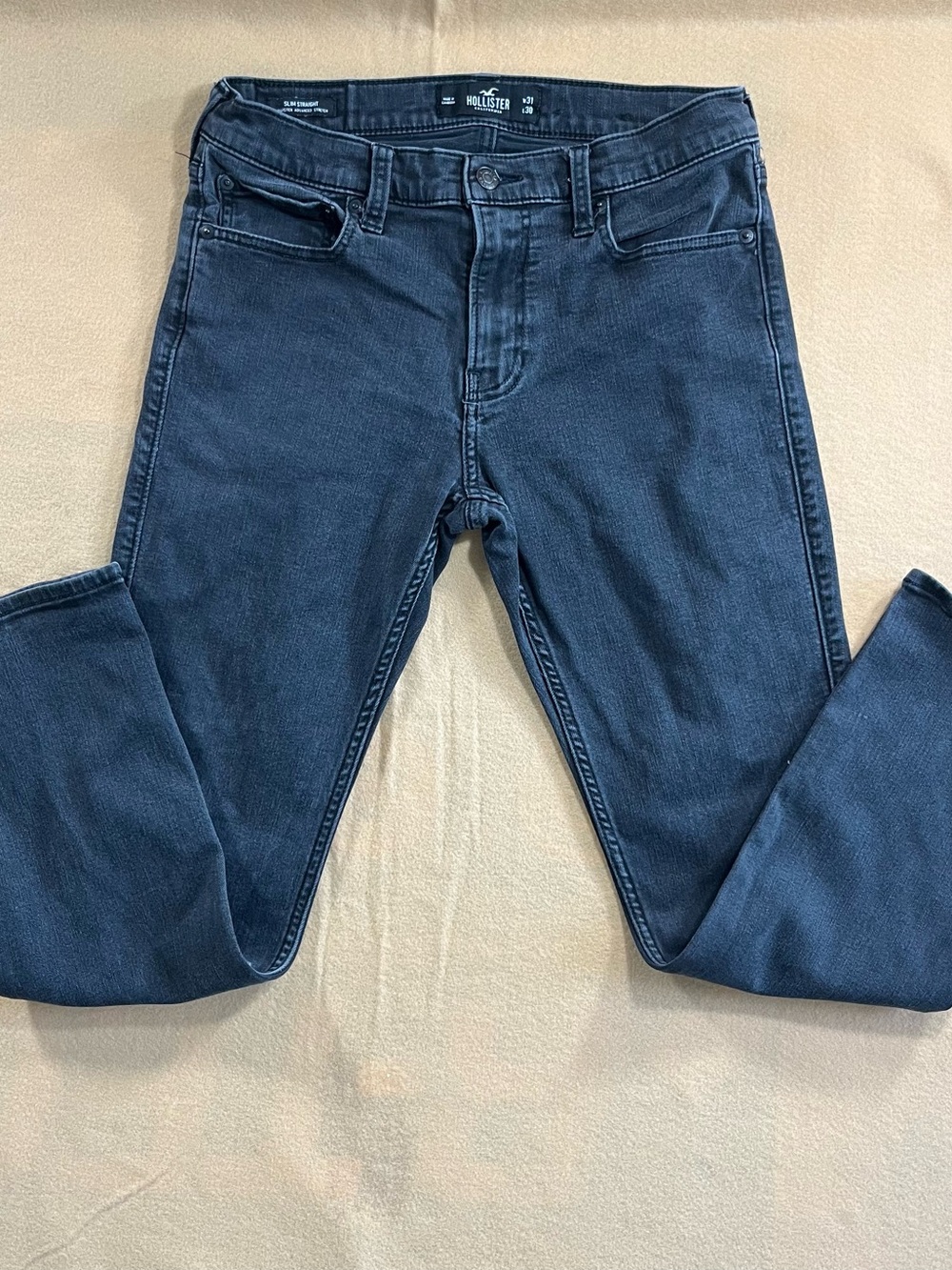 Hollister Slim Straight Jeans Women’s W31 L30 Dark Wash Stretch Denim